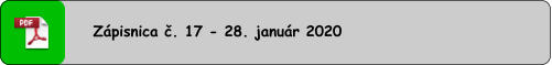 Zápisnica č. 17 - 28. január 2020